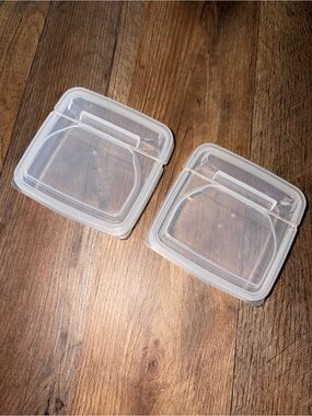 Clear Plastic Square Food Storage Containers - Set of 2